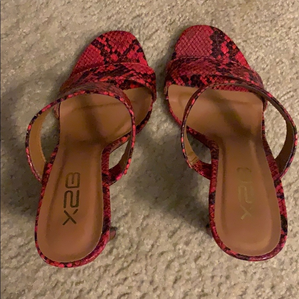 Red Snakeskin Heels